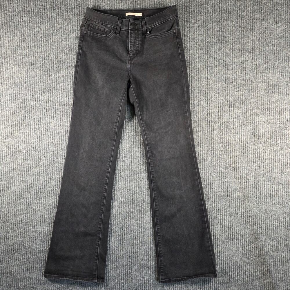 Levi's 315 Shaping Bootcut Jeans Black Mid Rise Stretch‎ women's Size 29